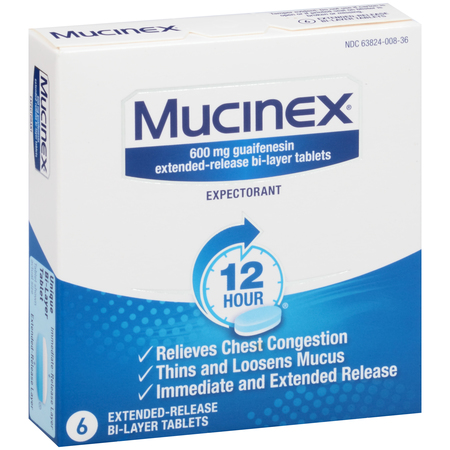 MUCINEX Mucinex Extended Release Tablets Carton 6 Count, PK24 00836